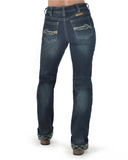 Model wearing Denim Flannel jeans 
