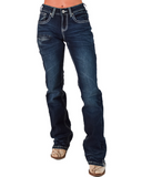 Blue jeans on a white background