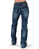 Blue jeans on a white background