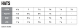 Hooey Hat size chart