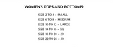 Size chart.