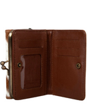 Inside of the Mesa Terra Vintage Style Wallet in a white back drop.