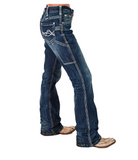 Blue jeans on a white background
