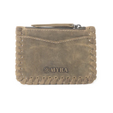 Back view of the Outlander Edge Credit Card Holder in Brown in a white back ground.