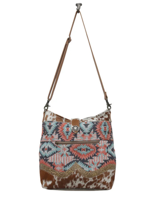 Pink Fog Hair-On Shoulder Bag by Myra Bag