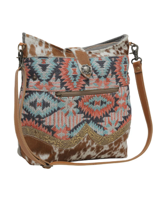 Pink Fog Hair-On Shoulder Bag by Myra Bag