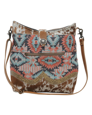 Pink Fog Hair-On Shoulder Bag by Myra Bag