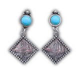 Tyler Post Dangle Earrings - Silver