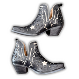 The Myra Bag - Lone Star Sky Split-Top Leather Boots in a white background.