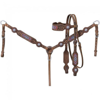Abigail Brow Headstall & Breastcollar Set – Headstalls & Accessories from Bronco Western Supply Co.