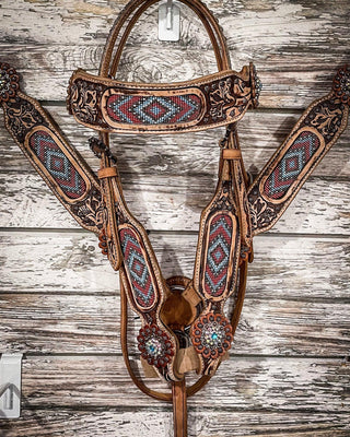 Abigail Brow Headstall & Breastcollar Set – Headstalls & Accessories from Bronco Western Supply Co.