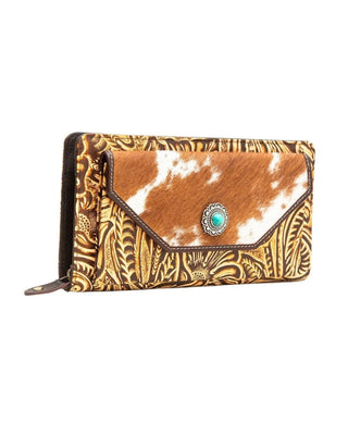 Adder Hair-On Hide Tooled Leather Wallet by Myra Bag – Purses & Wallets from Bronco Western Supply Co.