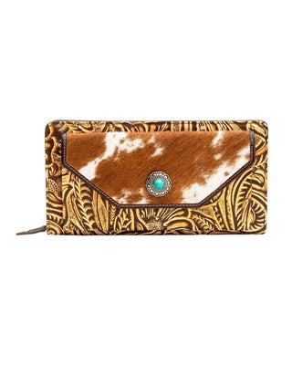 Adder Hair-On Hide Tooled Leather Wallet by Myra Bag – Purses & Wallets from Bronco Western Supply Co.