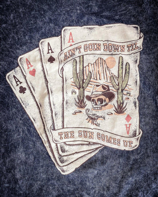 Ain't Going Down Till Graphic Tee - Black – Apparel from Bronco Western Supply Co.