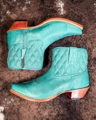 Alma Twisted X Steppin' Out Ankle Booties - Blue Turquoise – Women's Shoes from Bronco Western Supply Co.