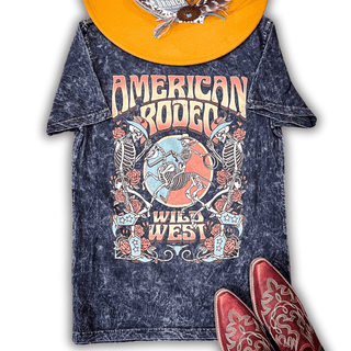 American Rodeo Graphic Tee - Black – Apparel from Bronco Western Supply Co.