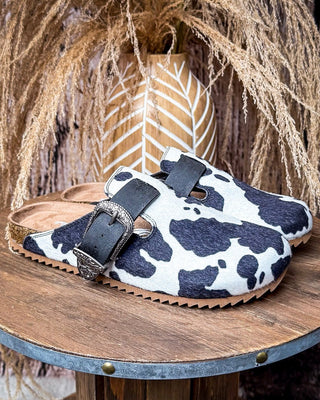 Andi Slip on Mule in Black Cow Print by Very G – Women's Shoes from Bronco Western Supply Co.