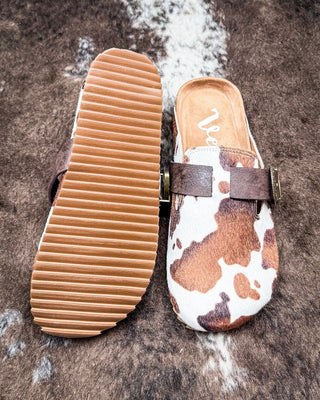 Andi Slip on Mule in Tan Cow Print by Very G – Women's Shoes from Bronco Western Supply Co.