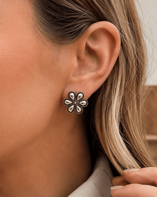 Anika Flower Fashion Earrings – Jewelry from Bronco Western Supply Co.