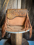 Asher Montana West Saddle Fringe Crossbody - Brown - Purses & Wallets - Montana West - Bronco Western Supply Co.