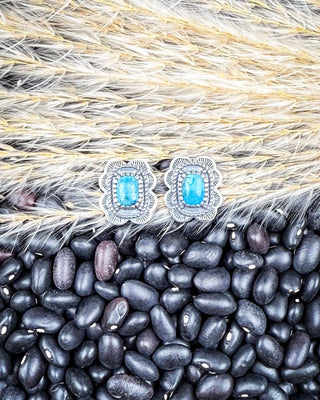 Asia Genuine Turquoise Earrings – Jewelry from Bronco Western Supply Co.