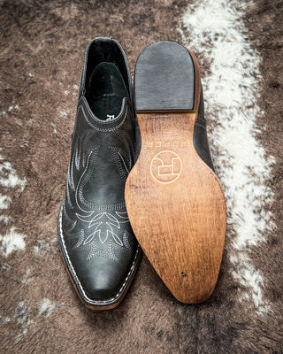 Ava Vintage Bootie in Black by Roper – Women's Shoes from Bronco Western Supply Co.