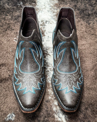 Ava Vintage Bootie in Brown by Roper – Women's Shoes from Bronco Western Supply Co.