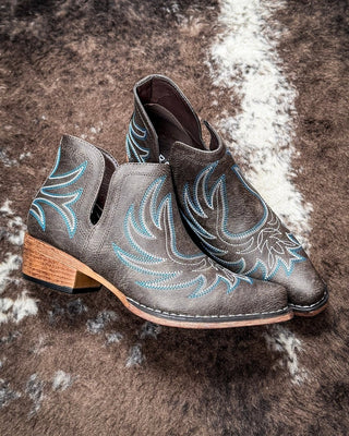 Ava Vintage Bootie in Brown by Roper – Women's Shoes from Bronco Western Supply Co.