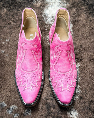 Ava Vintage Bootie in Pink by Roper – Women's Shoes from Bronco Western Supply Co.