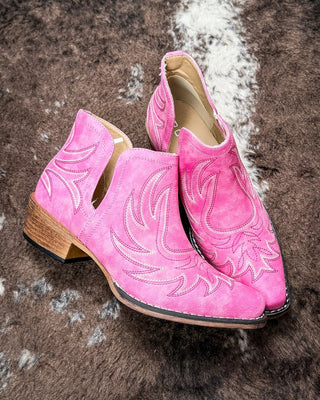 Ava Vintage Bootie in Pink by Roper – Women's Shoes from Bronco Western Supply Co.
