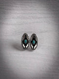 Azure Aztec Patterned Metal Stud Earrings - Jewelry - Bronco Western Supply Jewelry - Bronco Western Supply Co.