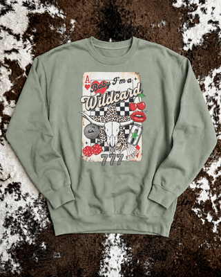 Baby I’m a Wildcard Western Pullover – Apparel from Bronco Western Supply Co.