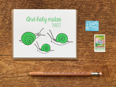 Baby Makes Three Card - Gift Items - Noteworthy Paper & Press - Bronco Western Supply Co.