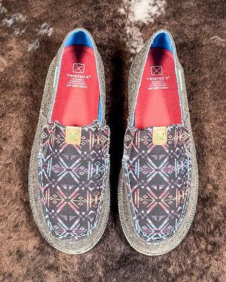 Banshee Twisted X Slip - On Loafer - Eco Dust & Blue Aztec – Women's Shoes from Bronco Western Supply Co.