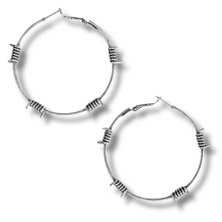 Barb Hoop Earrings - Silver – Jewelry from Bronco Western Supply Co.