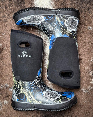 Barnyard Paisley Muck Boot in Blue by Roper – Women's Shoes from Bronco Western Supply Co.