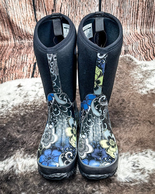 Barnyard Paisley Muck Boot in Blue by Roper – Women's Shoes from Bronco Western Supply Co.