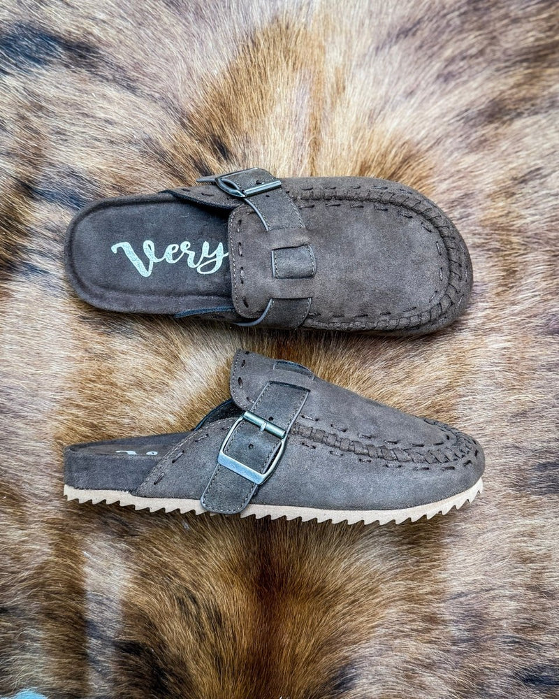 Bella Buckle Clog in Chocolate by Very G – Women's Shoes from Bronco Western Supply Co.