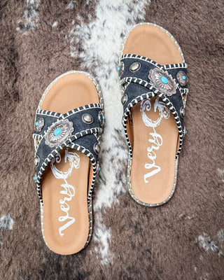 Betsy Concho Sandal in Black by Very G – Women's Shoes from Bronco Western Supply Co.
