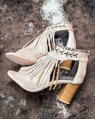 Bettina Closed Back Suede Mule Heel With Fringe by Roper – Women's Shoes from Bronco Western Supply Co.