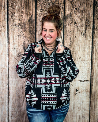 Blackstone Aztec Pullover Hoodie in Black – Apparel from Bronco Western Supply Co.