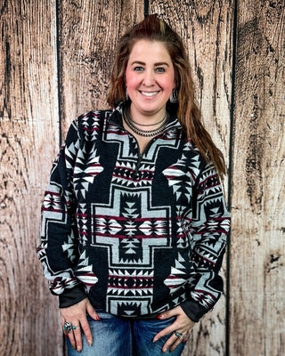 Blackstone Aztec Pullover Hoodie in Black – Apparel from Bronco Western Supply Co.