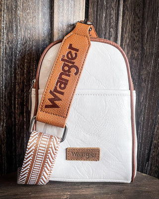 Blake Sling Bag in Beige and Brown by Wrangler – Purses & Wallets from Bronco Western Supply Co.