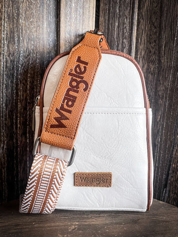 Blake Wrangler Sling Bag - Beige/Brown - Purses & Wallets - Wrangler - Bronco Western Supply Co.