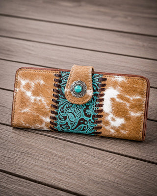 Bleu Hair-On Leather Wallet by Myra Bag – Purses & Wallets from Bronco Western Supply Co.