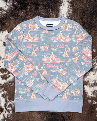 Blue Stallion Hooey Ladies Crew Sweatshirt – Apparel from Bronco Western Supply Co.