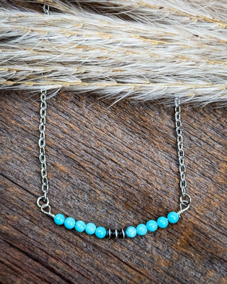 Bluebird Trail Turquoise Bar Necklace – Jewelry from Bronco Western Supply Co.