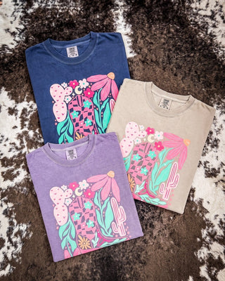 Boho Floral Cowgirl Boots Graphic Tee – Apparel from Bronco Western Supply Co.