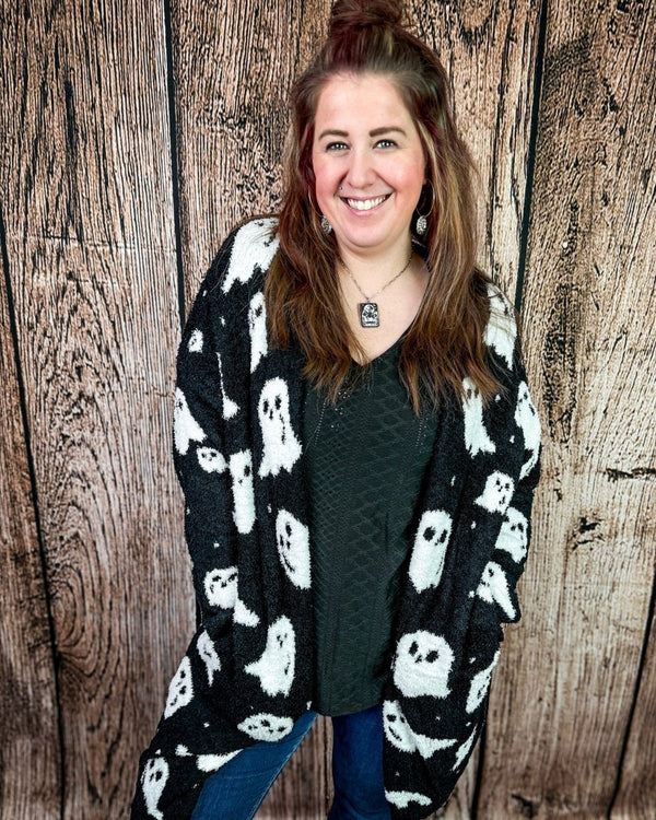 Boo Crew Reversible Cloud Cardigan in Ghost by Blakeley – Apparel from Bronco Western Supply Co.