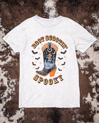 Boot Scootin Spooky Graphic Tee - Off White – Apparel from Bronco Western Supply Co.